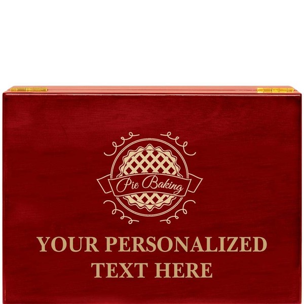 Crown Awards Pie Baking Rosewood Humidor Gift, Customize with Your