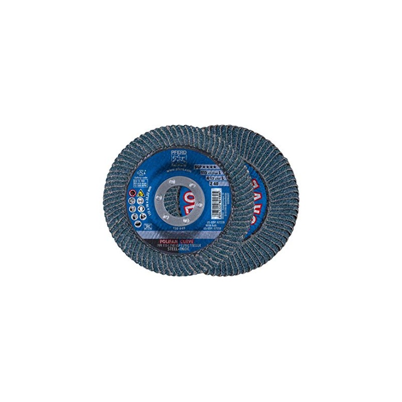 Pferd PFR115Z40SGPCURVEL Flap Disc, Multi-Colour, 115 mm