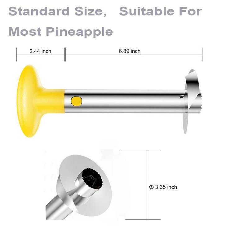 Pineapple Peeler and Corer Slicer Cutter Stainless Steel Easy Kitchen