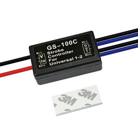 YUNPICAR 12V GS-100C Car Flash Strobe Controller with Remote Flasher Module for LED Brake Light Tail Stop Light