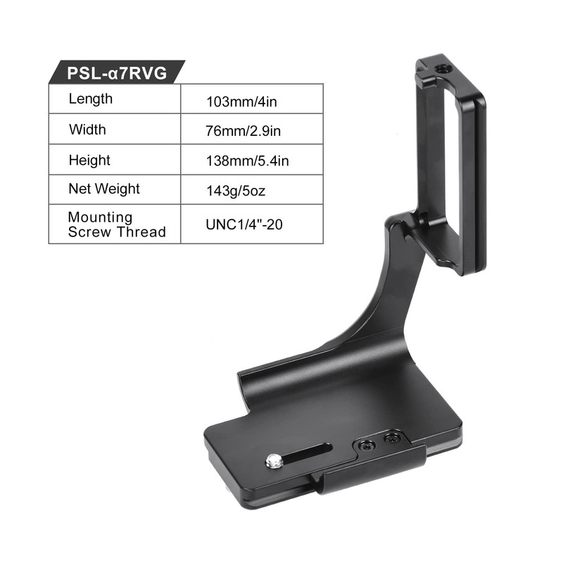 SUNWAYFOTO PSL-a7rvg L Bracket for Sony a7rv/a7riv with Vattery Grip
