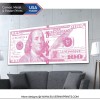 Unbranded $100 Dollar Bill Money Pink Extra Large Poster 72”