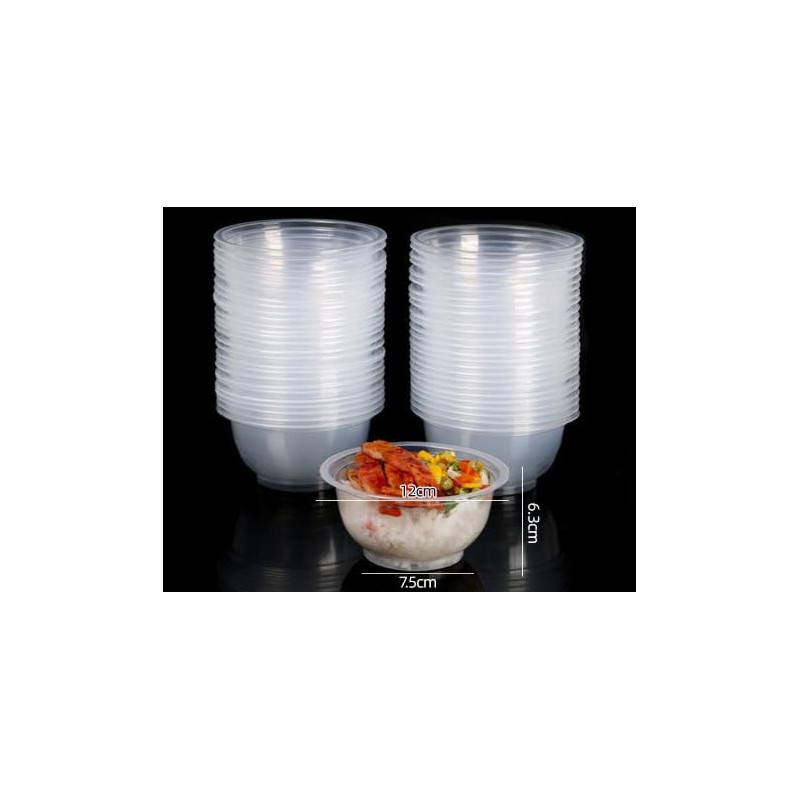 ASEANAO Thickened disposable bowl Household food grade fast food takeout