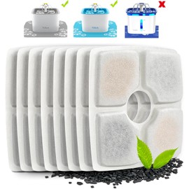 Veken 8 Pack Replacement Filters for 84oz/2.5L Automatic Pet Fountain Cat Water Fountain Dog Water Dispenser
