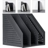 Sivelike A4 File Holder Folding Bookshelf,1 Year Warranty,3 Vertical Compartments