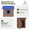 Kingsyard Recycled Plastic Bird House for Outdoors - Weatherproof Wren