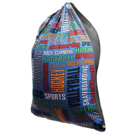 Gilbins Matching Mesh Laundry Or Sock Bag with Drawstring for Sleep Away Camp Laundry Sports Graffiti