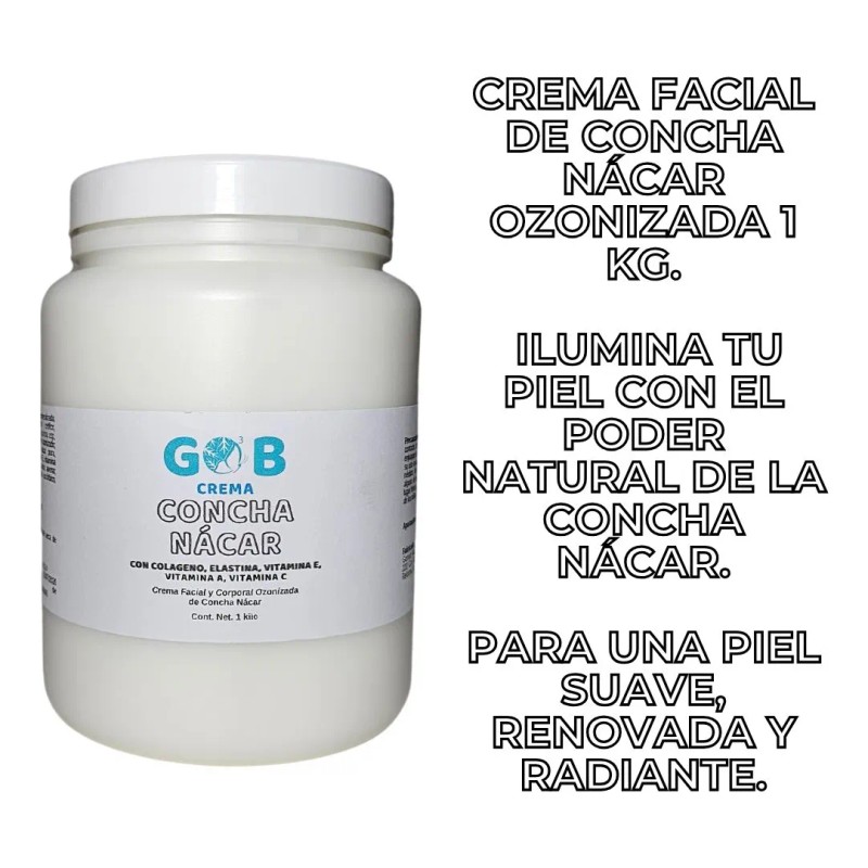 Crema Facial De Concha Nácar Ozonizada - Gob - 1