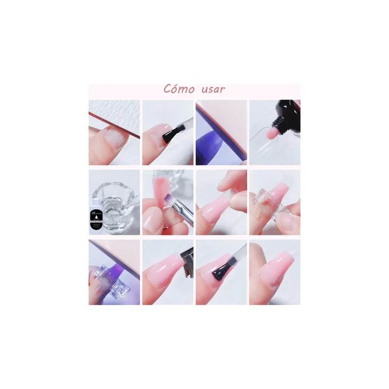 Kit Para De Polygel Uñas Completo Acrilico Uñas Con 15pcs