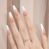 AILLSA Uñas Postizas Francesas de Gel, 180 Unidades, Uñas Largas