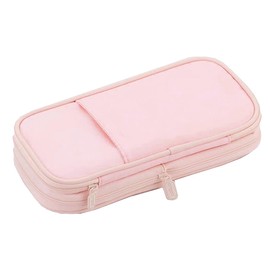 Deco Life® Large Pencil Case Stylish & Spacious Organizer for Your Writing Essentials Keep Your Pens Markers Neatly Stored Suitable for School Girls & Boys or Office Large Capacity Pencil Case (Pink)