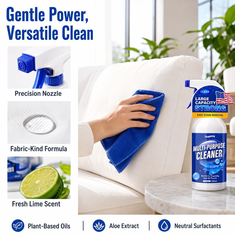TONBEEN Mattress & Fabric Stain Remover Spray – Gentle Plant-Based