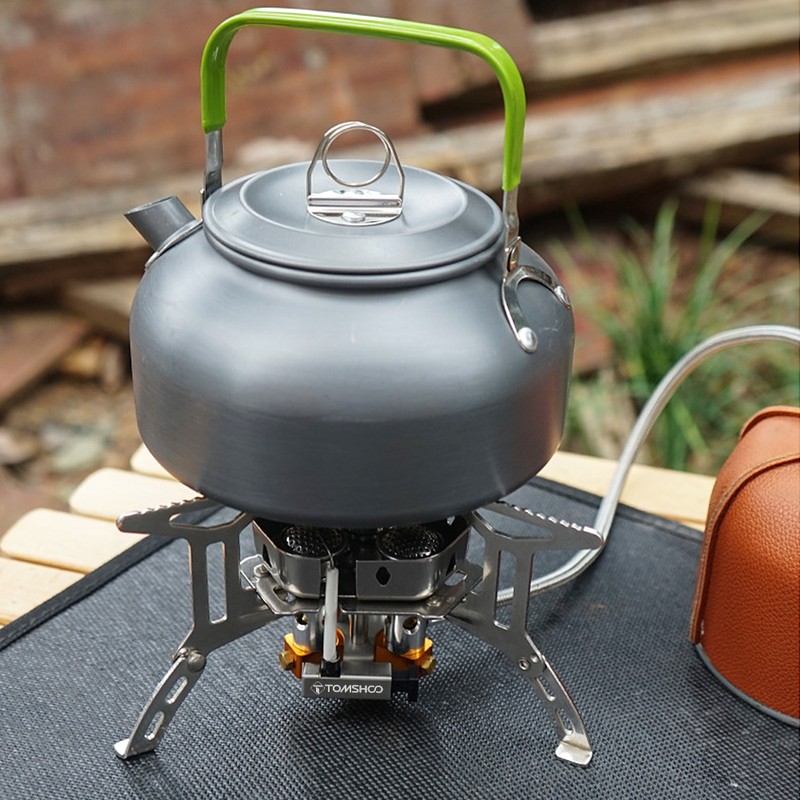 TOMSHOO 5800W Foldable Camping Gas Stove 3 Burners Piezo Ignition