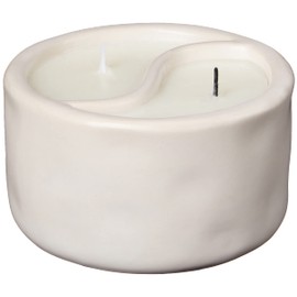 Paddywax Candles YY1004Z Yin & Yang Collection Scented Candle, 11-Ounce, White - Black Salt | Teakwood