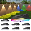 Ellasay Solar Fence Lights Outdoor: 10 Lighting Modes with RGB