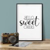 Hello Sweet Cheeks 5" x 7" UNFRAMED Bathroom Home Décor,