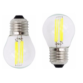 K JINGKELAI 6W G45 Dimmable LED Filament Bulb G45 LED Vintage Edison Bulbs E26 Meidum Socket Base Lamp for Home Pendant Antique Light,G14/G45 Shape,60W Equivalent,Clear Glass,6500K Cool White,6 Pack