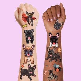 101+ Bulldog Dog Temporary Tattoos – Waterproof Fake Tattoos for Kids, Girls, Boys, Teens & Adults – Ideal for Birthday Parties & Decorations