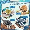 Totsmile 4PCS 5'' Large Sea Turtle & Tortoise Toys Figurines,