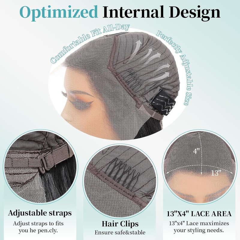 Ombre Flaxen Synthetic Lace Front Wig 13x4 Layered Hairstyle Glueless