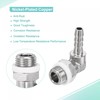 sourcing map Nickel-Plated Copper Hose Barb Fitting Elbow 4mm Barbed