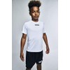 Battle Youth Team Short sleeve Performance Tee, White/Black, Large