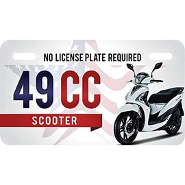 USA Patriotic 49cc License Plate for Mopeds and Scooters