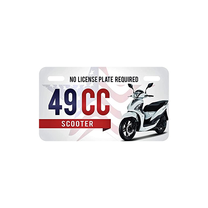 USA Patriotic 49cc License Plate for Mopeds and Scooters