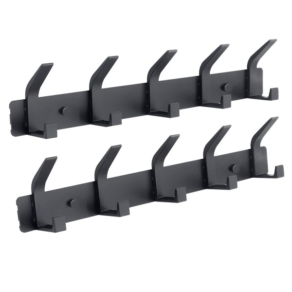 ZGELIN Coat Rack Wall Mounted,5 Coat Hooks for Hanging Coats,Heavy