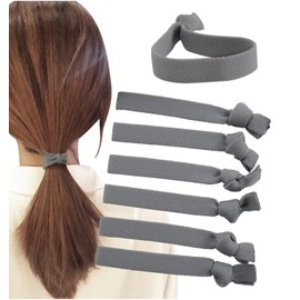 Herbeluemily Hair Rubber Black Non-marking Hair Elastic Tight Tight Set of 6 Light Gray