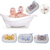 LANCHEN Newborn Baby Bath Brushes Baby Shower Sponge Cotton Rubbing