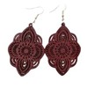 ⊹⊱❁✿ GROSSE, LEICHTE BORDEAUXROTE LASERCUT OHRRINGE AUS HOLZ ✿❁⊰⊹ tolle,