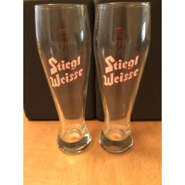 Steigl Stiegl Weisse Tall Beer Glasses. Size 0.3 Liter. Set of .6. 8 1/4” Tall . New