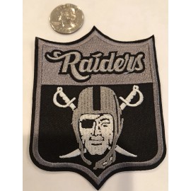 Unbranded OAKLAND/VEGAS RAIDERS VINTAGE STYLE IRON ON EMBROIDED PATCH 4”x 3” AWESOME