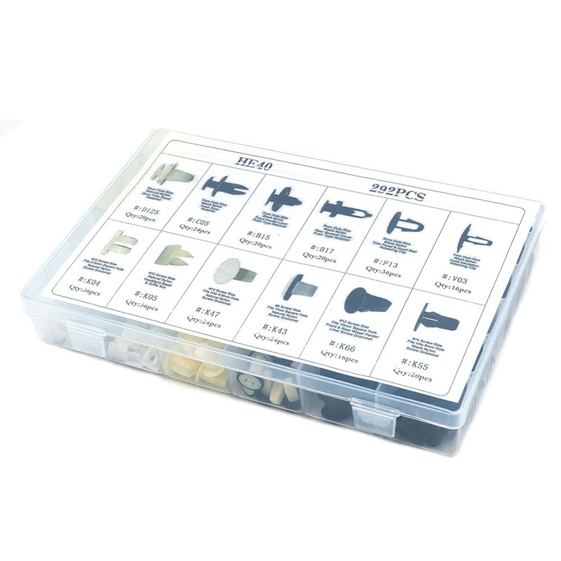 ANCLLO 292Pcs Car Plastic Rivets Fasteners Push Type Pin Rivets