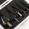 5PCS HSS4241 Step Cone Drill Bit Metric Hole Cutter Bit