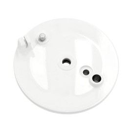 Rear Brake Plate White with Bore with Slot - for Simson KR51/1 Schwalbe, SR4-2 Star, SR4-3 Sperber, SR4-4 Habicht