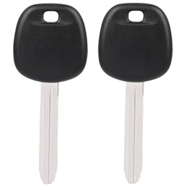 2 X Transponder Ignition Car Key fob for Toyota for Camry for Avalon for Highlander for Prius for Sienna for Solara for 4Runner for Land Cruiser for Sequoia 1998-2006 89785-41020 89785-26020 TOY43AT4