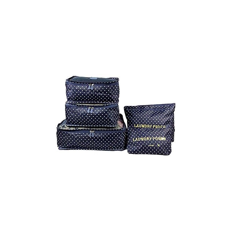 Go2buy 6pcs Travel Luggage Organizer Set Backpack Storage Pouches Suitcase