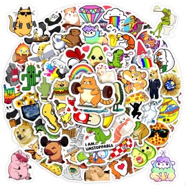 75 PCS Animal Kids Stickers Pack for Water Bottles，Cute Colorful Waterproof Vinyl Art Decals, Skateboards, Notebooks, Laptop Aesthetic Decor for Teens Girls Adults