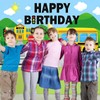 BLMHTWO School Bus Happy Birthday Backdrop, Back to school banner,