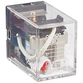 オムロン(OMRON) バイパワーリレー 動作表示灯内蔵形 シングル プラグイン端子 DC24V 15A(抵抗負荷) AC110V 15A(抵抗負荷) 出力1c(15A24V) LY1N AC100/110