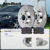 AutoShack Rear Brake Kit Replacement for 2017 Jeep Compass 2.4L