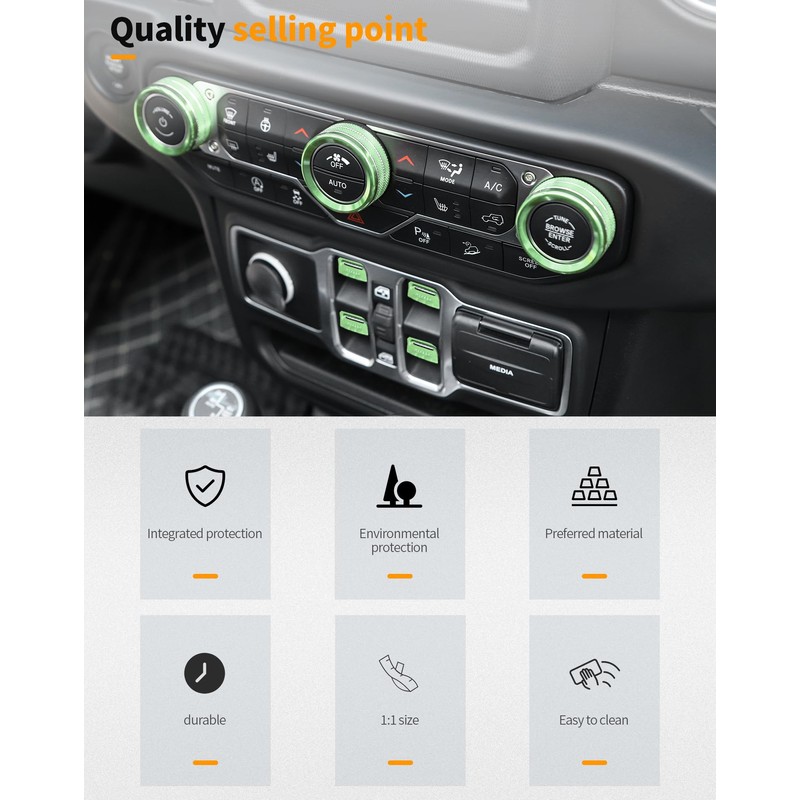 Hoolcar Window Switch Button Cover Volume Radio Air Conditioner Headlight