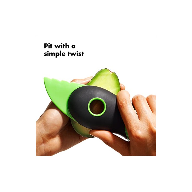 OXO Good Grips Rebanadora de aguacate 3 en 1, verde