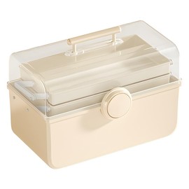 IVF IUI Fertility Medication Box (M) – Hatch & Hope Organizer for Fertility Meds, Injections & Supplements – 2-Tier Storage Container – Discreet, Moisture-Proof Case (Cream)- Canadian Business