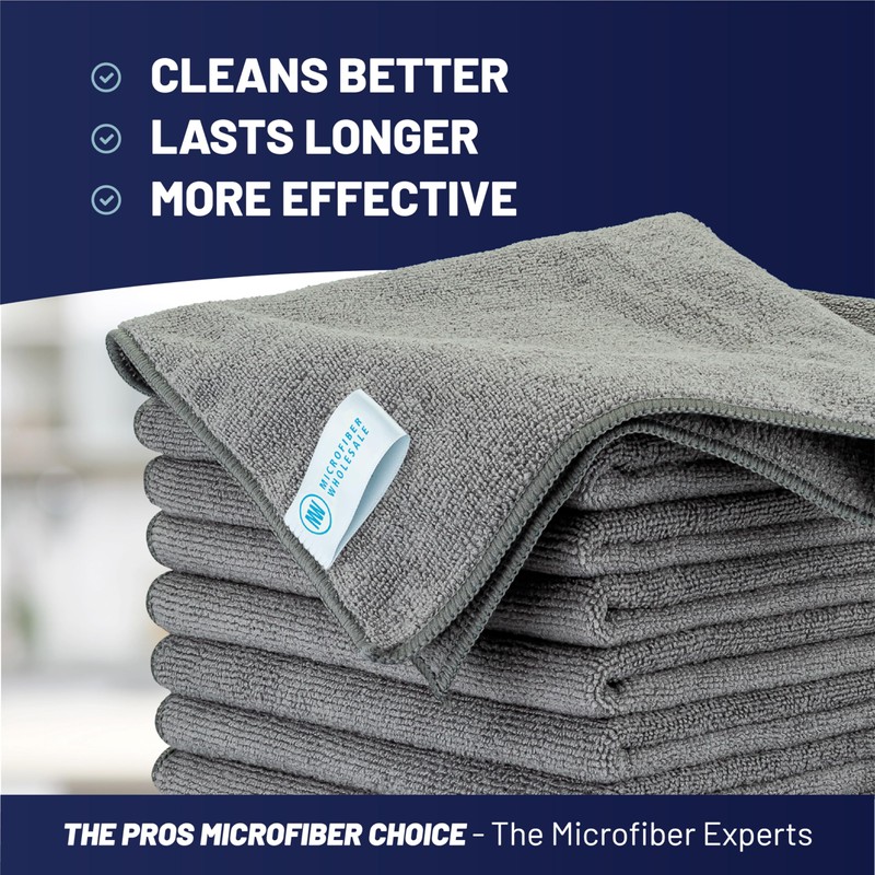 MW Pro Microfiber Cleaning Cloths (12 Pack) | Size 16"