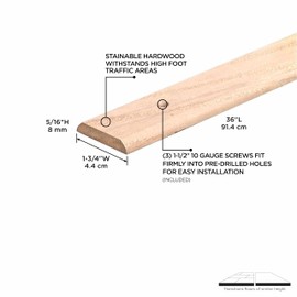 M-D Building Products 85621 1-3/4 in. X 36 in. Unfinished Hardwood Seam Binder w/Screws