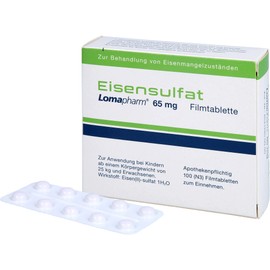 EISENSULFAT Lomapharm 65 mg Coated Tab, Pack of 100