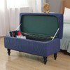 Lussenwert Ottoman Cover Rectangle, Stretch Jacquard Storage Bench Cover Removable